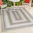 Argo Classic Nautical Mitre Stripe Reversible Machine-Washable Navy/Cream Indoor/Outdoor Rug-887764472