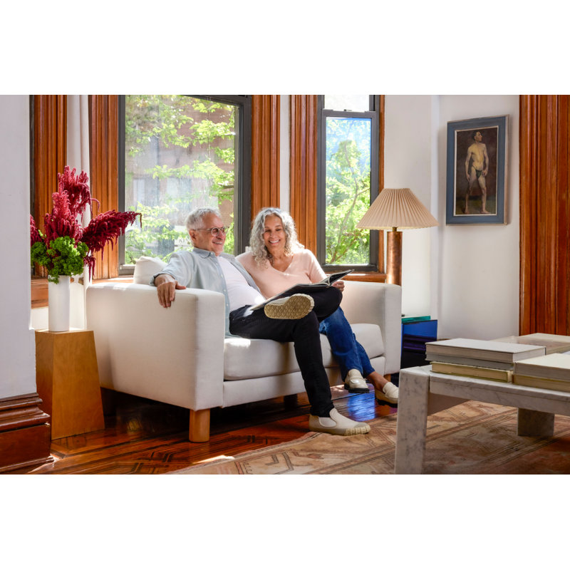 Essential Loveseat, Cylinder, Cashew Recycled Velvet