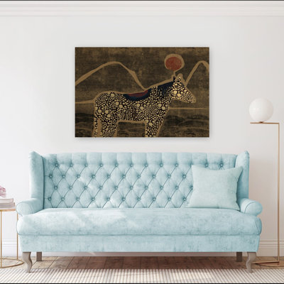 Reproduction d'art mural cheval rouge