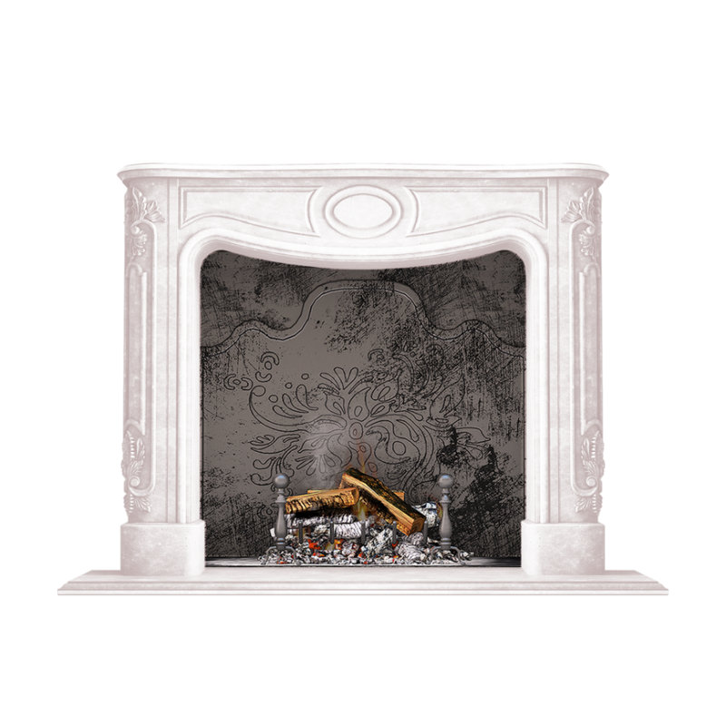 Florence Fireplace Surround, White Travertine