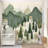 Whimsical Alpine Forest Village Wall Mural-706218761
