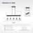39.4" Farmhouse Chandelier Linear Kitchen Island Lighting