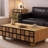 Design color block solid wood coffee table