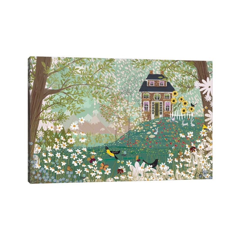 «Garden Dream» par Joy Laforme, reproduction d'art sur toile tendue, H 26 po x l 40 po x 1,5 po