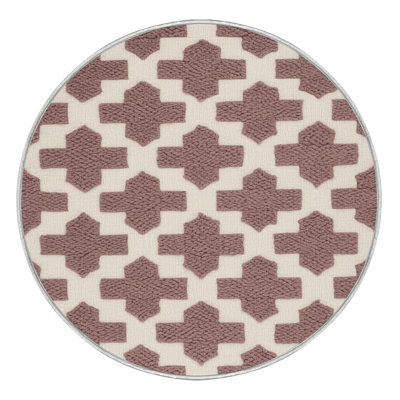 Tapis botanique brun lavable à la machine