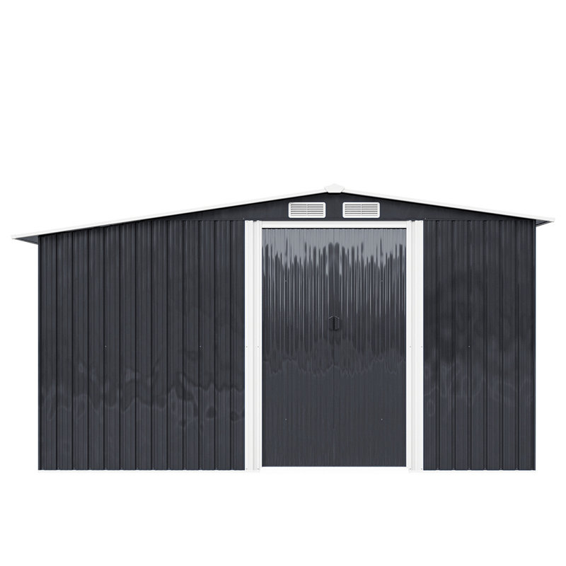 Aylynn 11 ft. W x 7 ft. D Metal Apex Garage Shed