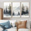 Green Pine Tree Misty Mountain - ensemble de reproductions d'art mural pin-107213296-107213286