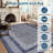 8x10 Modern Rug Thin Washable Non-Slip Geometric Border Low Pile Foldable Soft Non-Shedding Indoor Accent Carpet Gray-1405791510