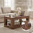 Contemporary Two-Tier Rectangular Coffee Table with Open Shelf Storage, Crafted from Durable Engineered Wood