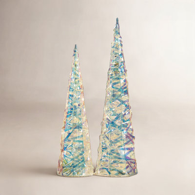Iridescent LED Tree Set
