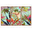 Fleurs tropicales rétro II - ensemble d'art mural sur toile tropical encadré de 3-661704522-661704527