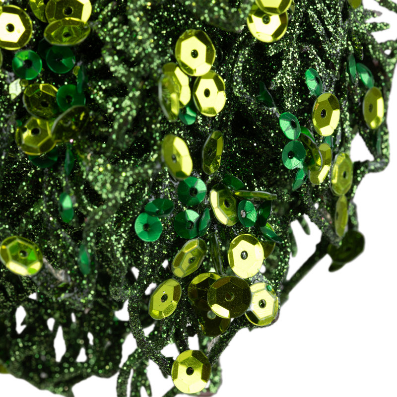 Ornement boule de Noël incassable vert 4 po