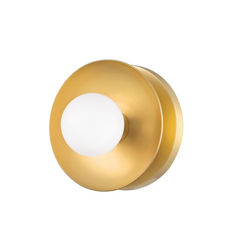 Julien Flush Mounted Sconce, Aged Brass