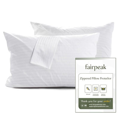 Fairpeak, Microfiber Pillowcases, Standard, 6 Pack, White