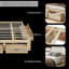  Platform Bed with 6 Storage Drawers - Modern Low-Profile Design & 350 lbs Capacity-1243648646-1243648645