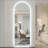 65" x 21" LED Full Length Wall Mirror, Symmetrical Arch Design, 3-Color Dimmable Lighting, Shatterproof