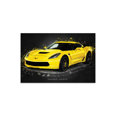 Chevrolet Corvette Acrylic Print On Acrylic Glass