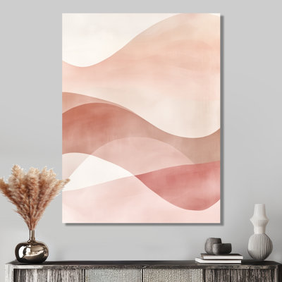 Soft Neutral Canvas, Blushed Minimal Layers, Blush Minimalist Wall Art