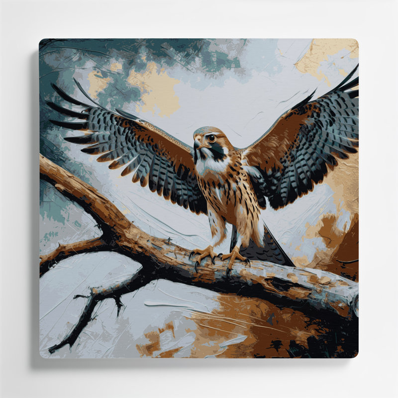 Oiseaux, art mural gris en métal, H 12 po x l 12 po