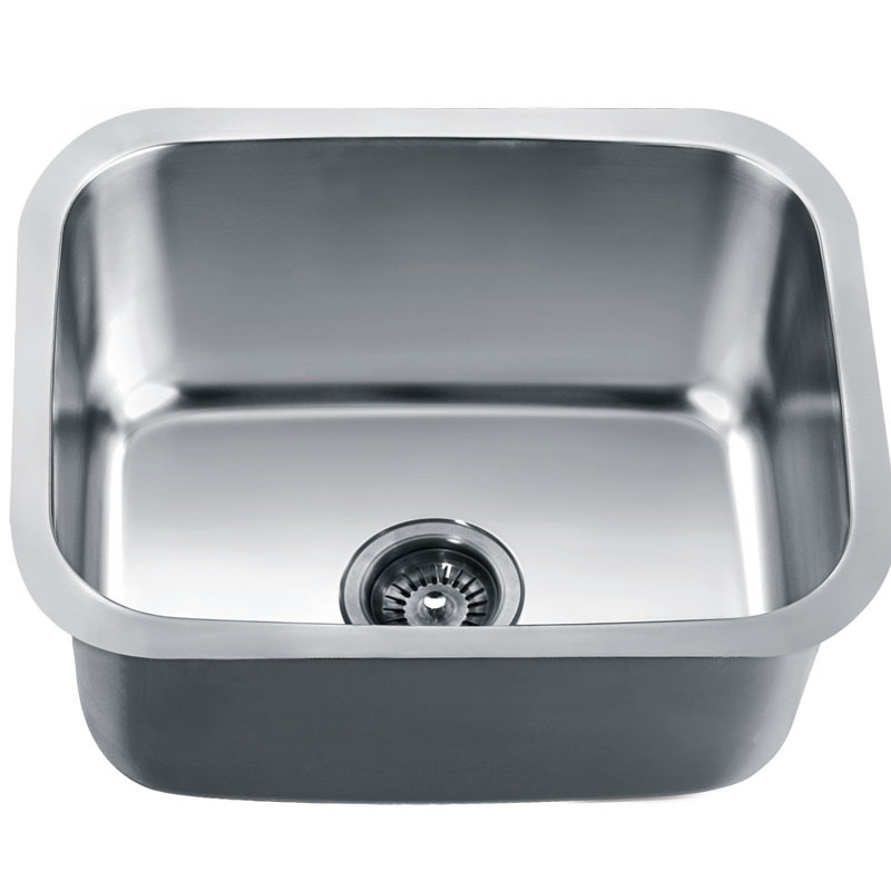 21" L x 17" W Undermount Single Bowl Stainless Steel Patio Wash Kitchen Sink