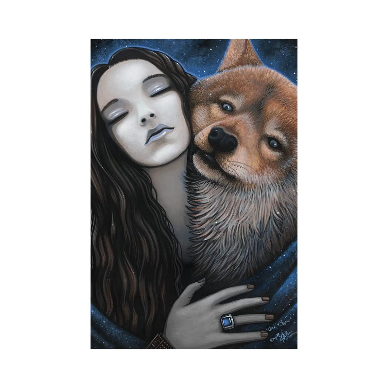 Ani Shadow by Myka Jelina - Wrapped Canvas Painting, 20.32 cm H x 30.48 cm W