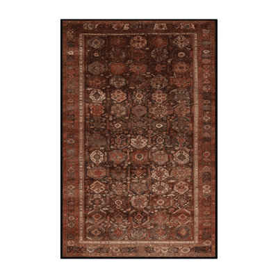 Machine Washable Persian Brown Area Rug