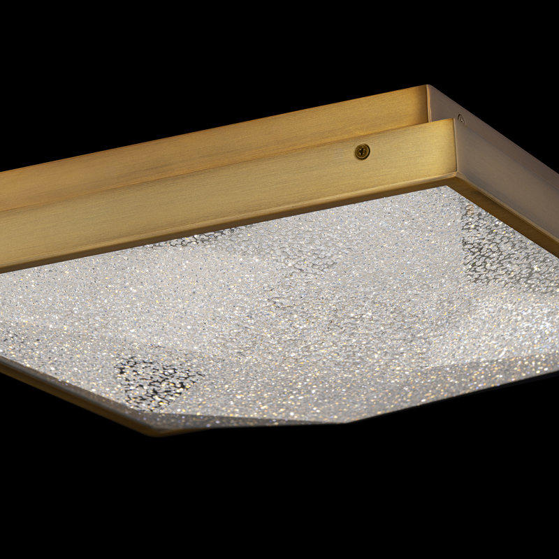 Wisteria 1 - Light LED Flush Mount, Aged Brass
