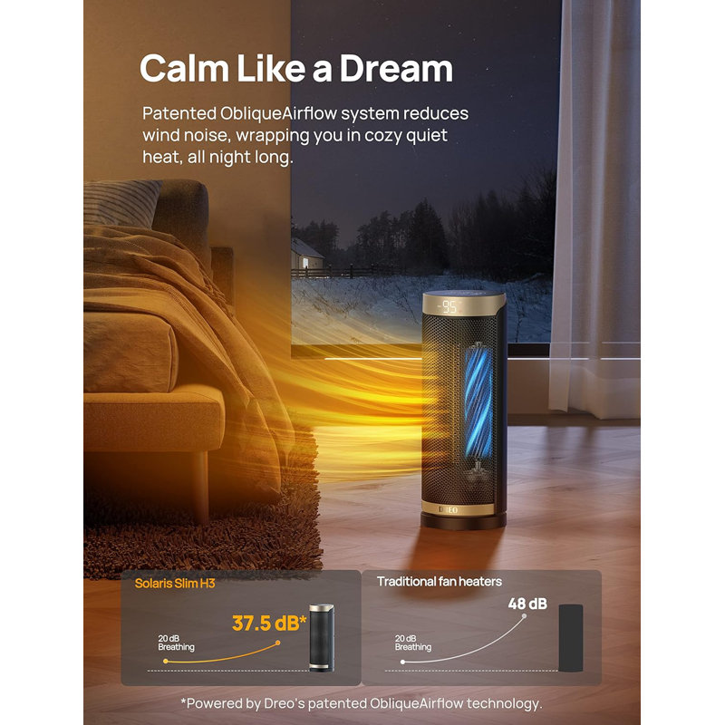 Space Heaters for Indoor Use, Electric Heater with Remote for Bedroom Large Room, 16 inch Upgraded 1500W Fast Heating with Thermostat, Overheating & Tip-Over Protection, 70?Oscillating, Portable