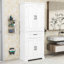 Armoire de rangement avec tiroir et tablettes réglables Stepheny-672371601-724916671