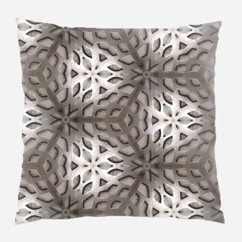 Geometric Microsuede Reversible Throw Pillow