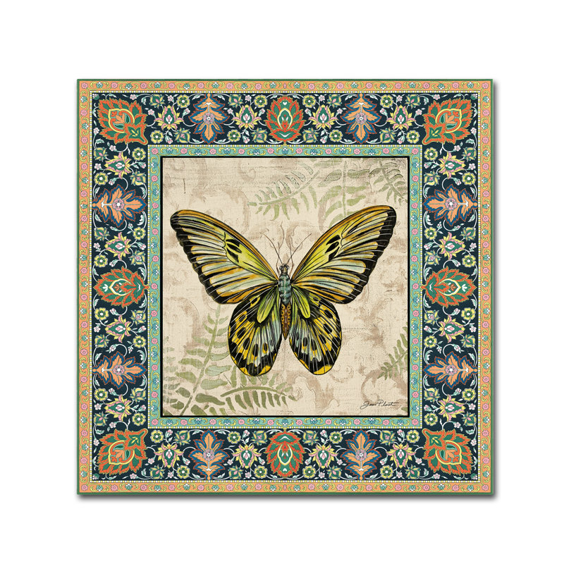 « papillons 1 », reproduction d’impression sur toile tendue, H 18 po x l 18 po