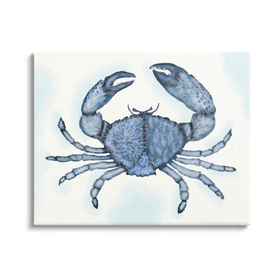 «Blue Crab Claws Sea Life» par Darlene Seale, reproduction sur toile tendue