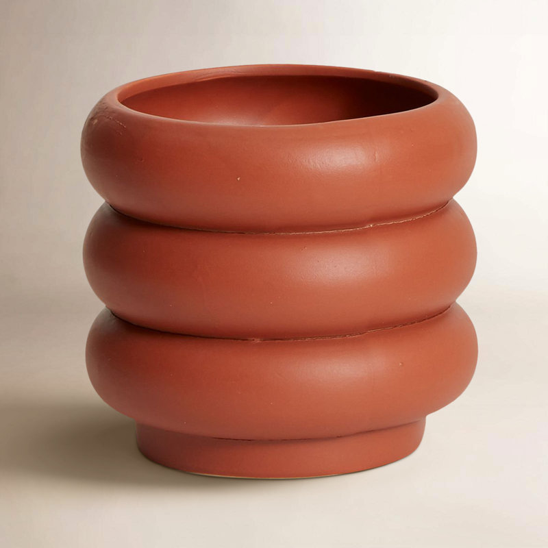Tarus Handmade Ceramic Pot Planter, 4.5" H x 5" W x 5" D
