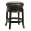 Tabouret de comptoir pivotant 24 po Sabi, bois massif, similicuir-69426696-69426698-69426700