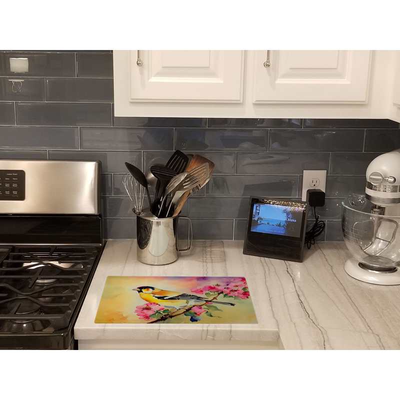 Goldfinch Glass Cutting Board