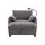 Canapé simple avec repose-pieds et poches de rangement-2143013650