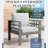 Aluminum Patio 5 Seats Modern Outdoor Furniture With Coffee Table-2046407727