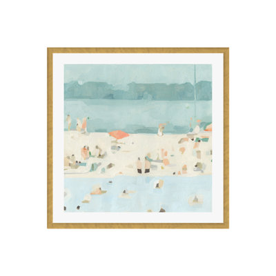 «Sea Glass Sandbar II» par Emma Scarvey - peinture encadrée