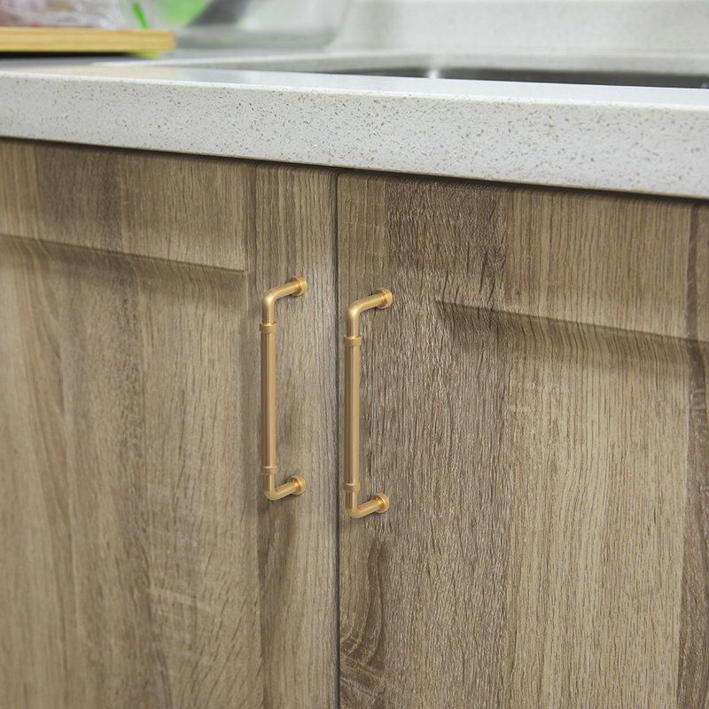 5''Centre To Centre Furniture Bar Pull Multipack, Light Brushed Brass