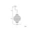 Khalili 1 - Light Silver Crystal Pendant