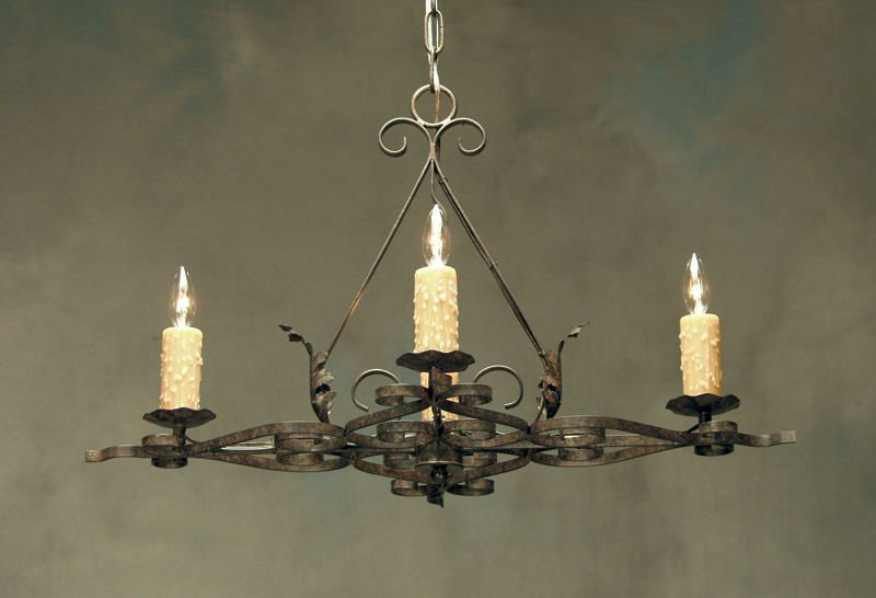 Elianna 4 - Light Chandelier, Chestnut, No Shade