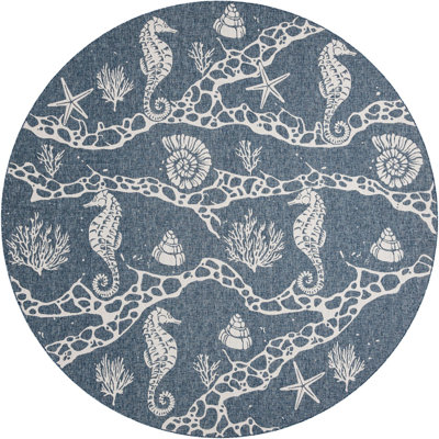 Tapis contemporain bleu marine Aycan
