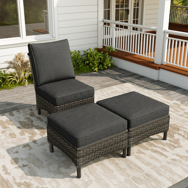 Mapleview Outdoor 3-piece Patio Set, Dark Gray, Gray