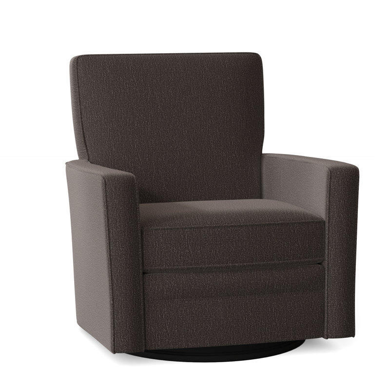 Fauteuil d'appoint pivotant rembourré, Chenille performance gris foncé Craftwood 45, Non