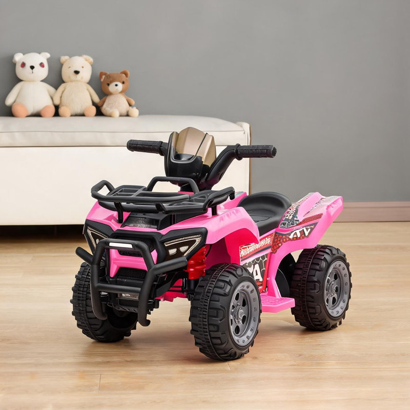 Acier et VTT en PP pour enfants, fini rose, quad électrique 27,5 avec musique