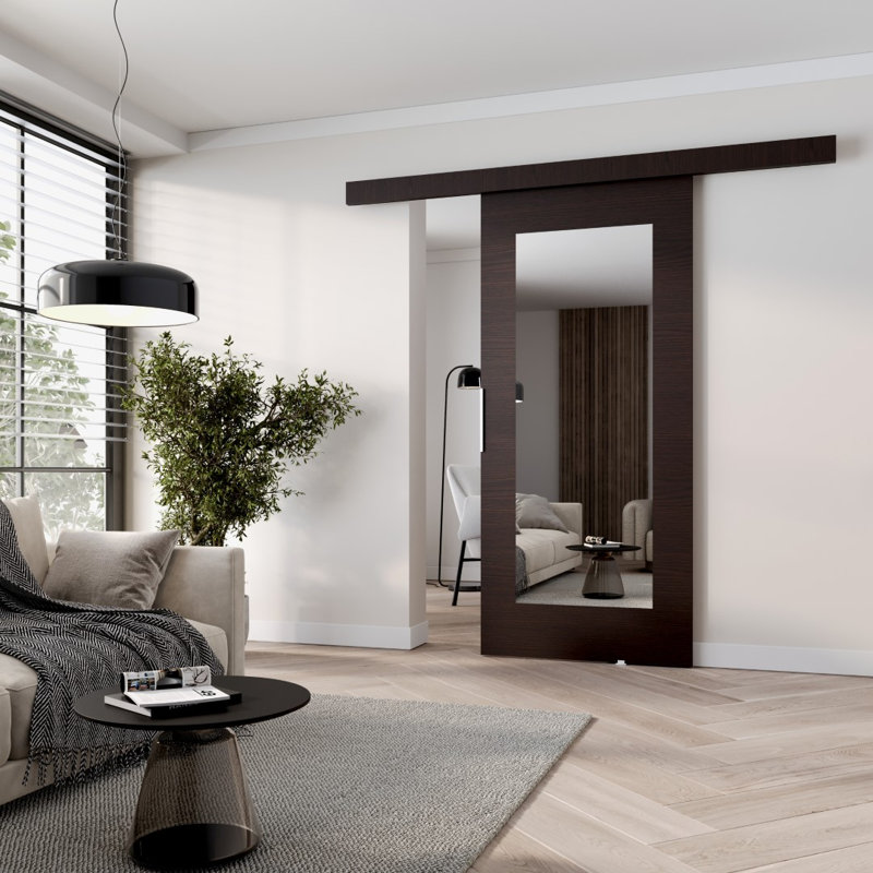 Astrid Veneers Sliding Doors, 205cm H x 76cm W x 1.6cm D, Wenge