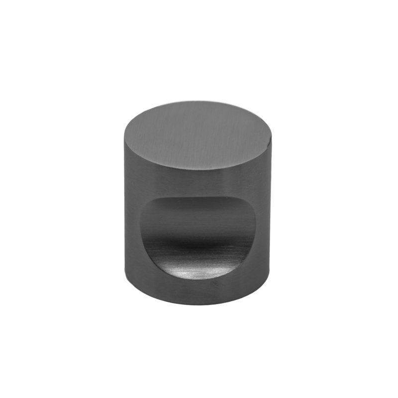 Cylindrical Knob, Satin Stainless Steel, 0.98