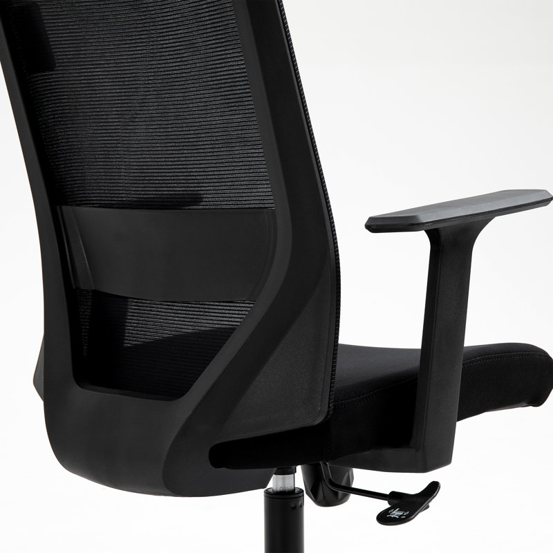 Biddings Polyester Blend Office Chair with Headrest, Black
