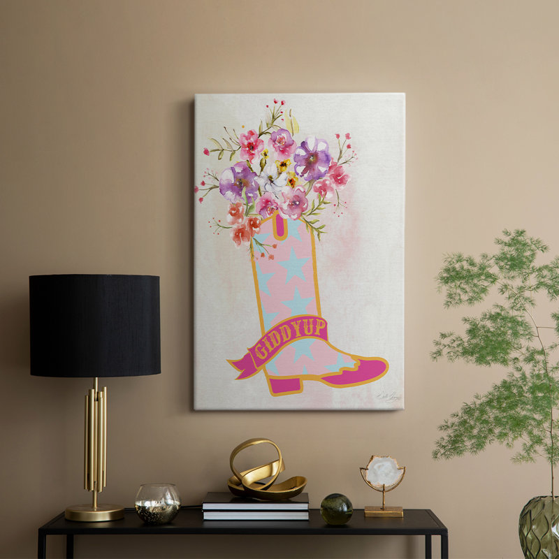 Giddyup Cowgirl I -Gallery Wraraped Cavas, H 18 po x l 12 po
