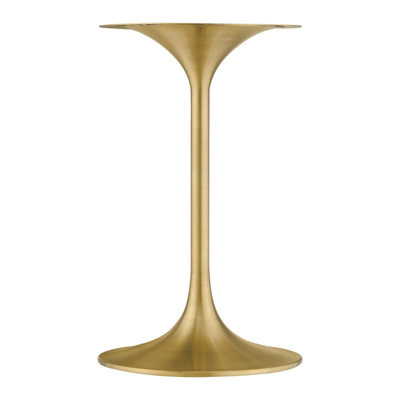Modway Lippa Round Side Table, Natural, Gold